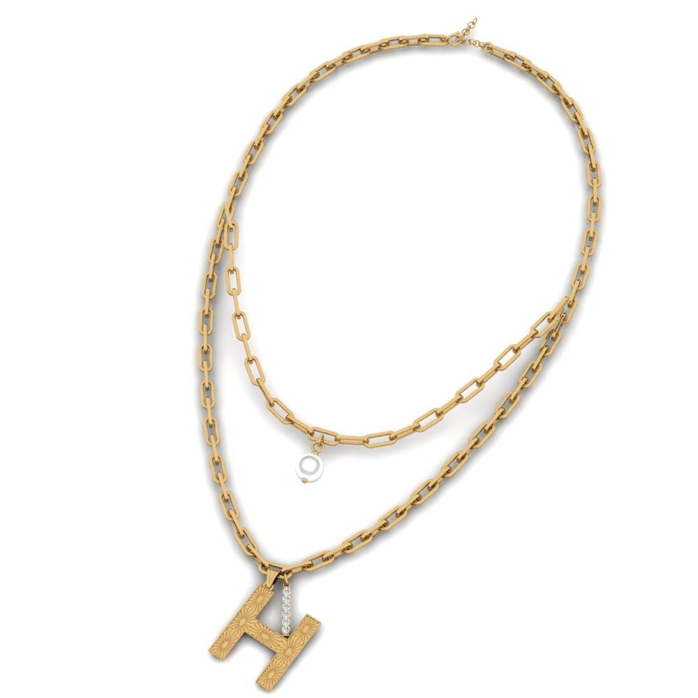 Lab Grown Diamond Paperclip Necklace Victoriax - H