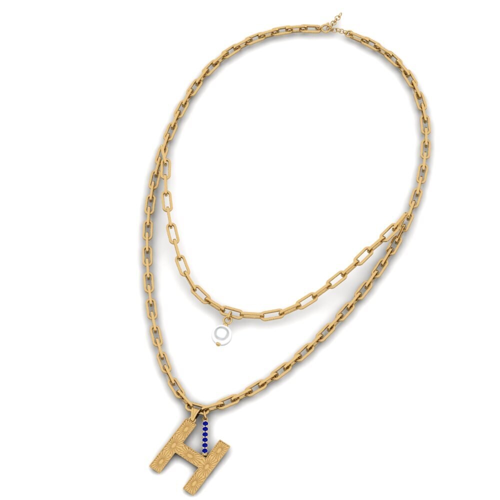 Sapphire Paperclip Necklace Victoriax - H
