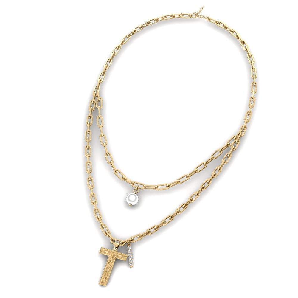 Lab Grown Diamond Paperclip Necklace Victoriax - T