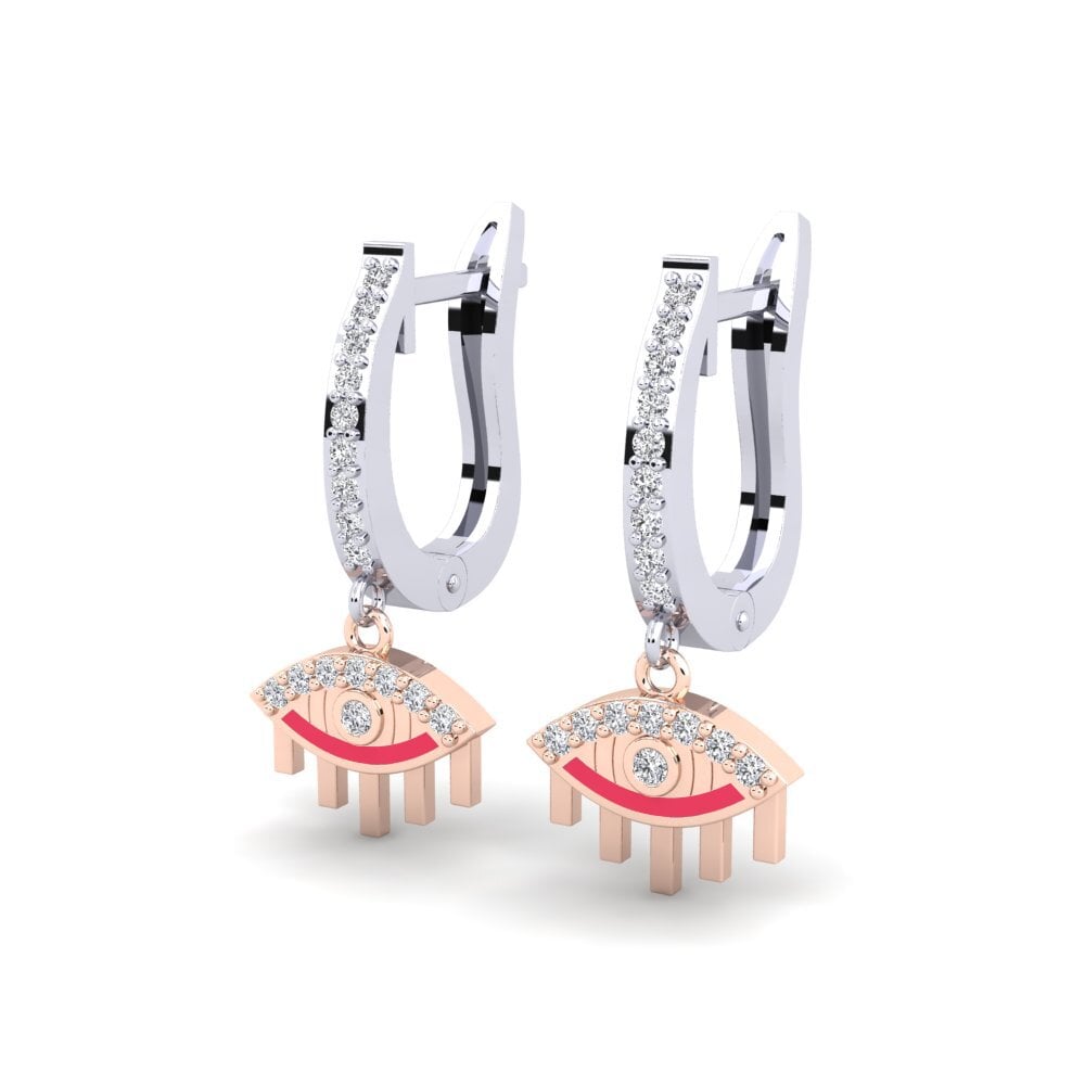 Oro Bianco & Rosso 375 Orecchino da donna Videre