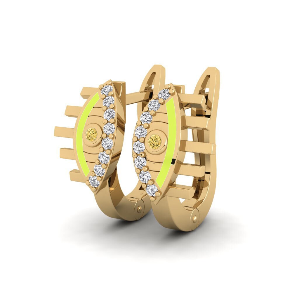 Diamante Giallo Orecchino da donna Vidi
