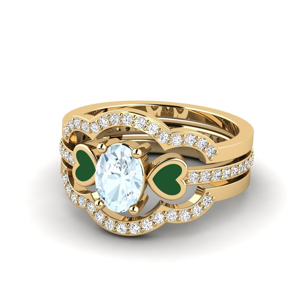 Aquamarin Ring Vigetea - SET