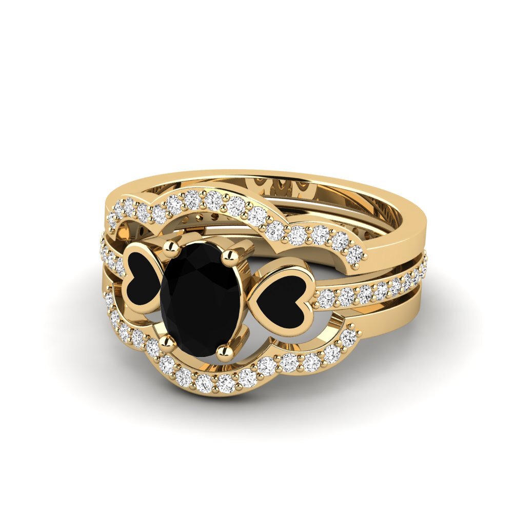 Black Onyx Ring Vigetea - SET