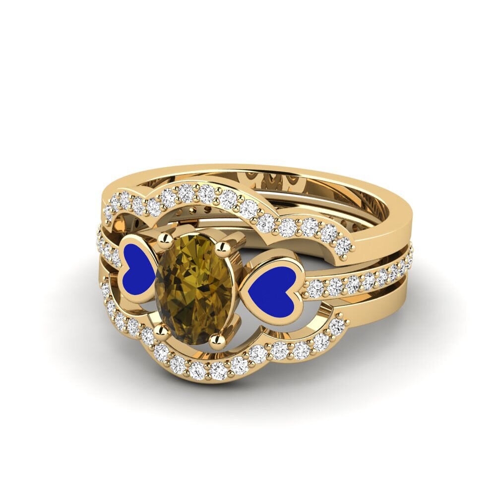 Circón Marrón Anillo Vigetea - SET