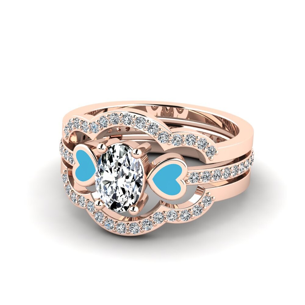 Rotgold 375 Ring Vigetea - SET