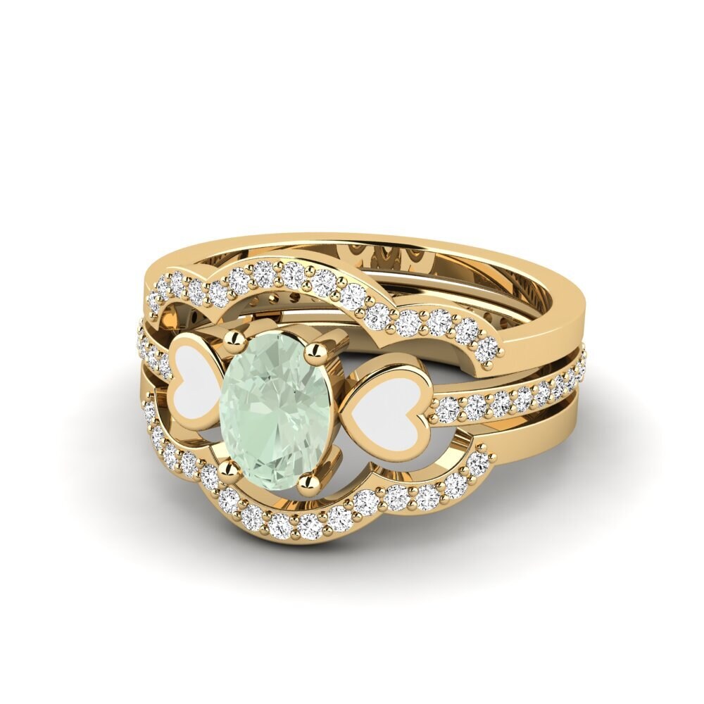 Amatista verde Anillo Vigetea - SET