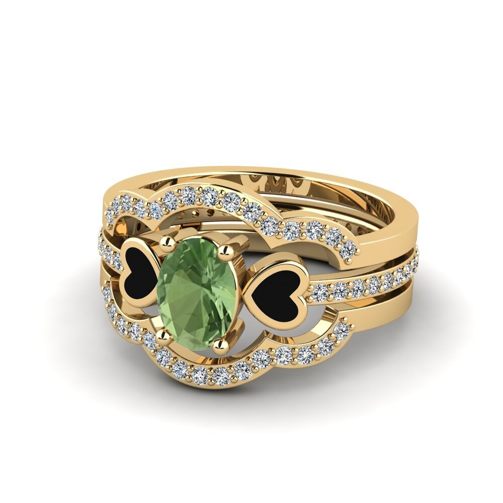 Grüner Saphir Ring Vigetea - SET