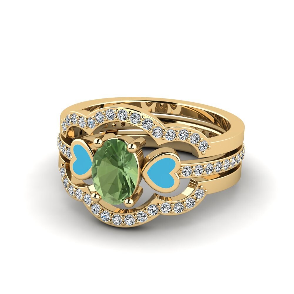 Grüner Saphir Ring Vigetea - SET