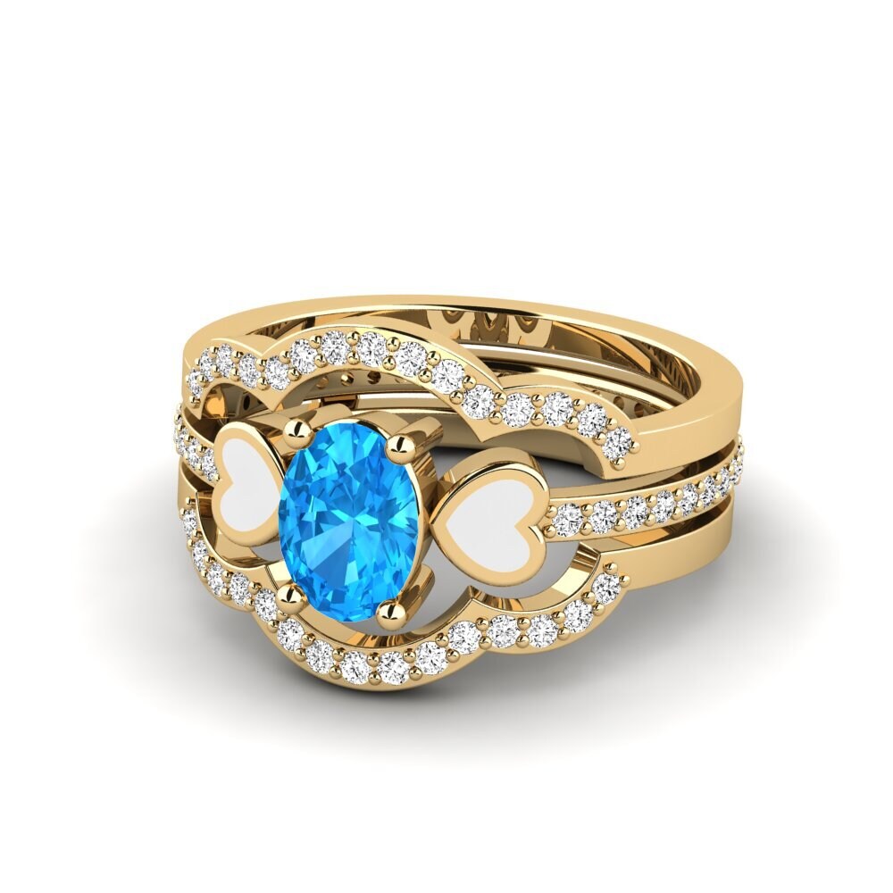 Blauer Topas Ring Vigetea - SET