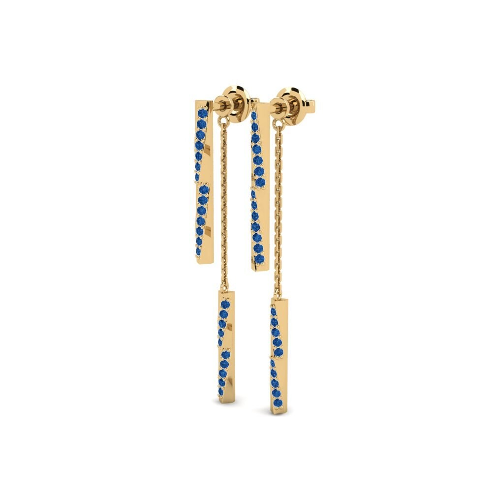 sapphire-zirconia ต่างหู Vikasa