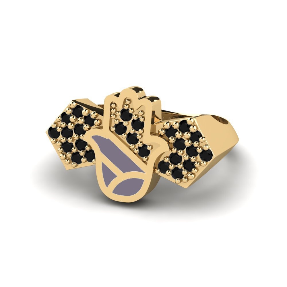 Schwarzer Saphir Pinker Ring Vikela