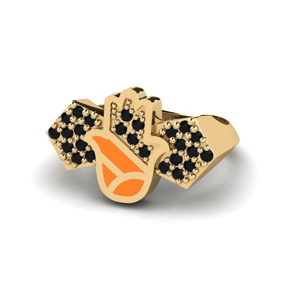 Zafiro negro Anillo meñique Vikela