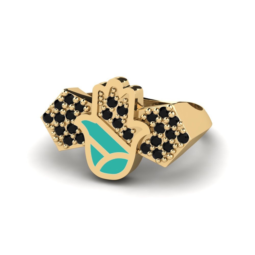 Black Diamond Pinky Ring Vikela