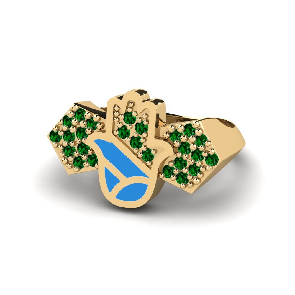Green Zirconia Pinky Ring Vikela