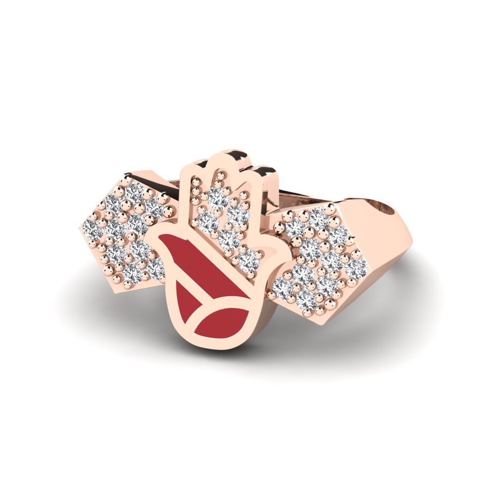 Rotgold 585 Pinker Ring Vikela
