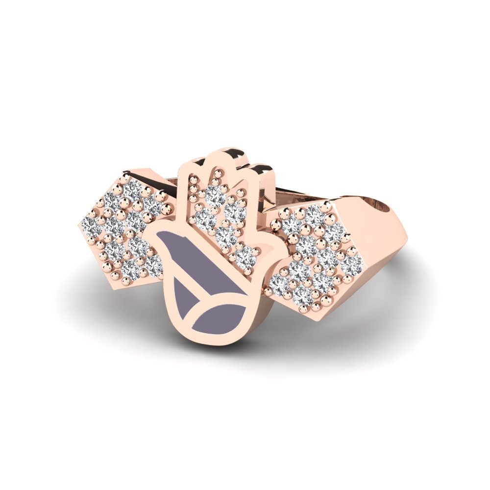 Rotgold 750 Pinker Ring Vikela