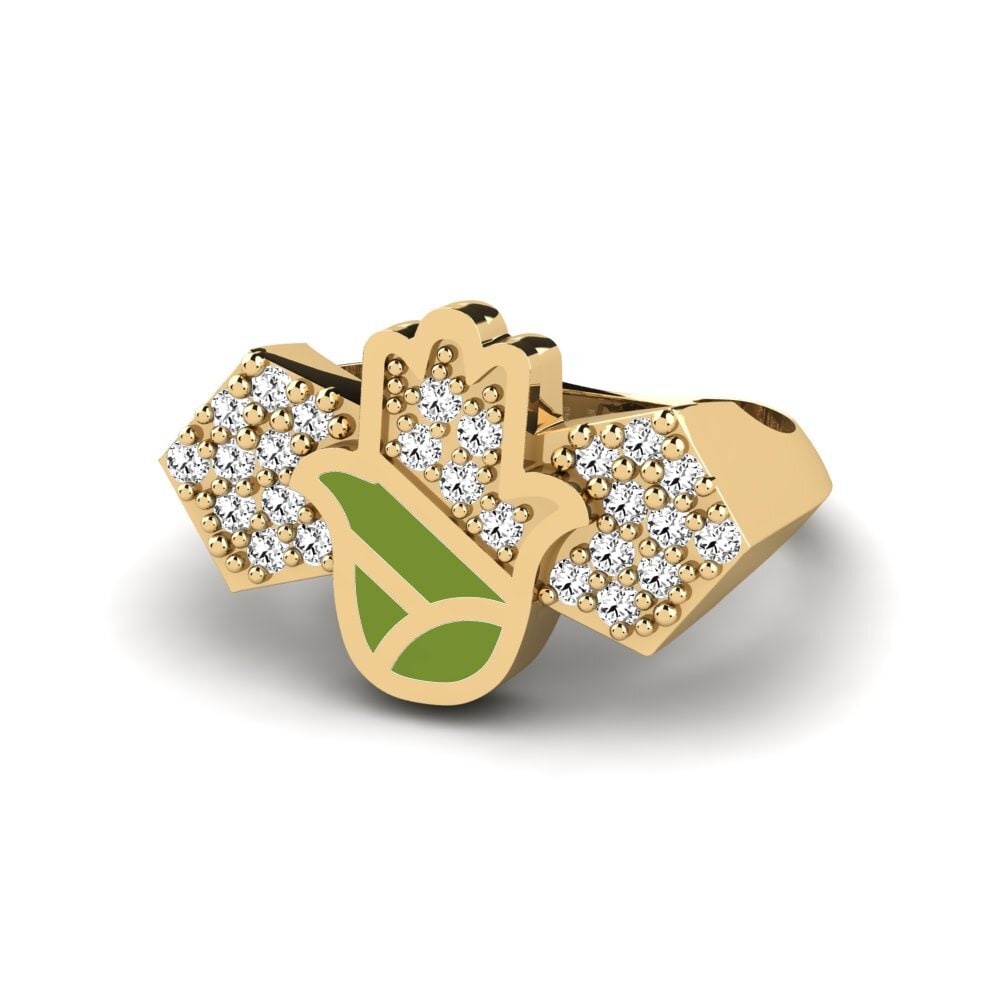 Moissanit Pinker Ring Vikela