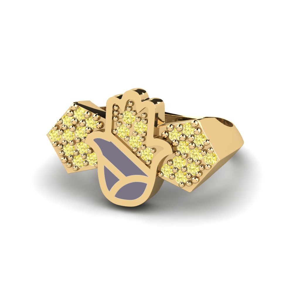 Gelber Saphir Pinker Ring Vikela