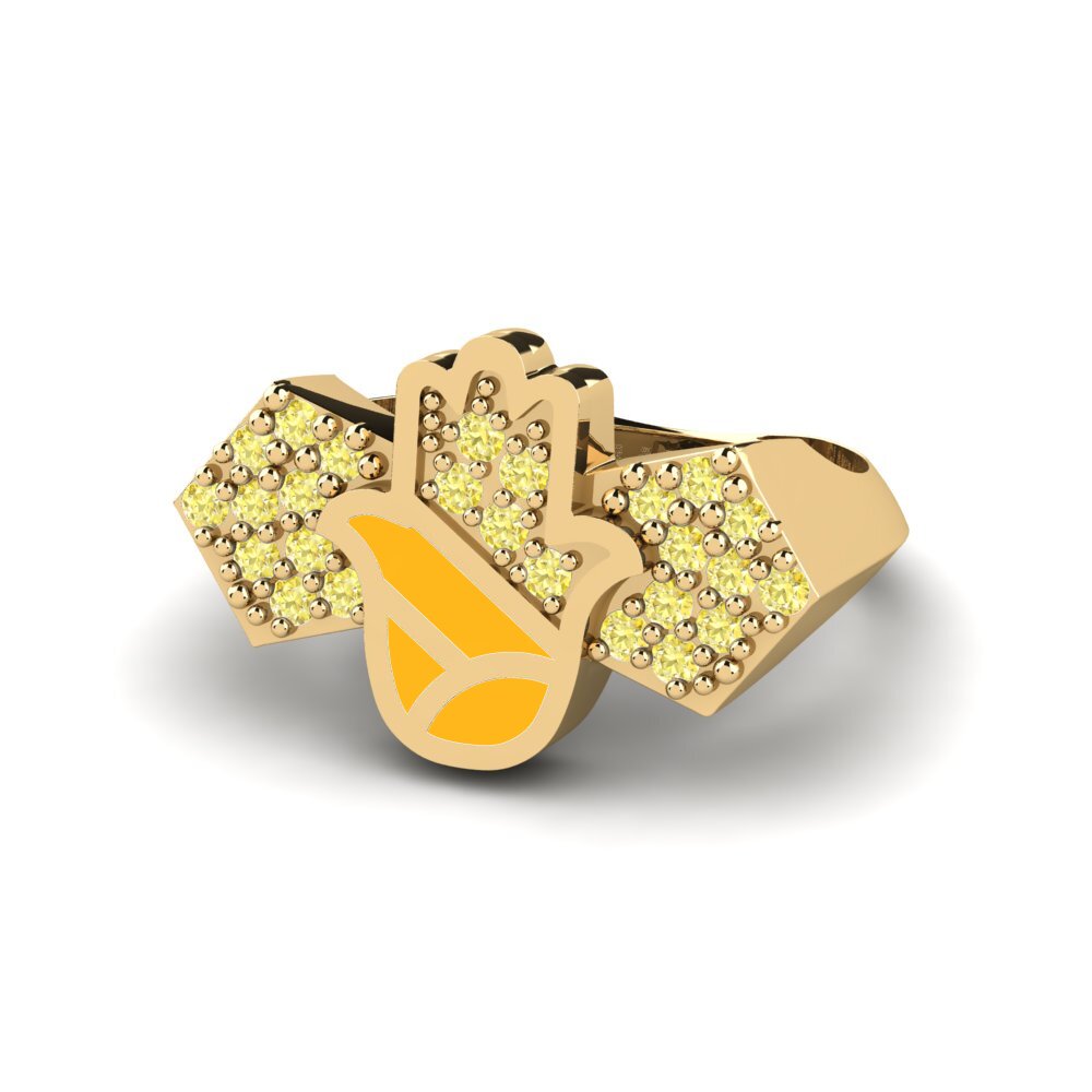 Gelber Saphir Pinker Ring Vikela
