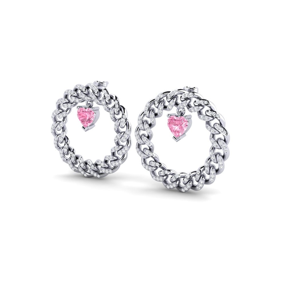 Safira Rosa Brincos Feminino Vinaigrier