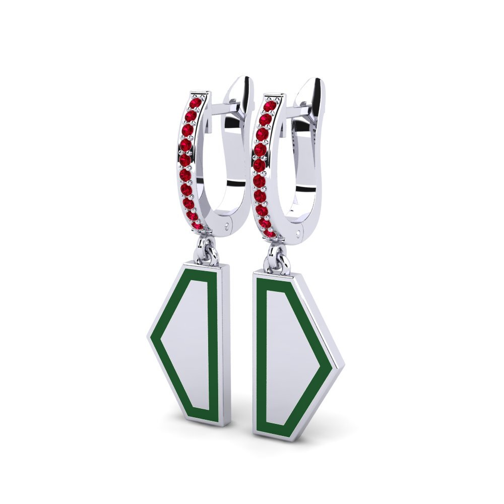 Red Zirconia Women's Earring Vinasse