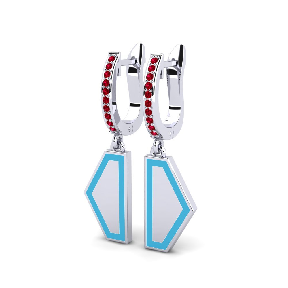 Red Zirconia Women's Earring Vinasse