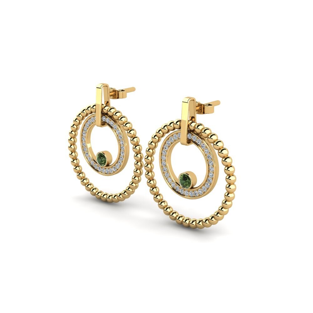 Đá Sapphire Xanh Bông tai nữ Vinca