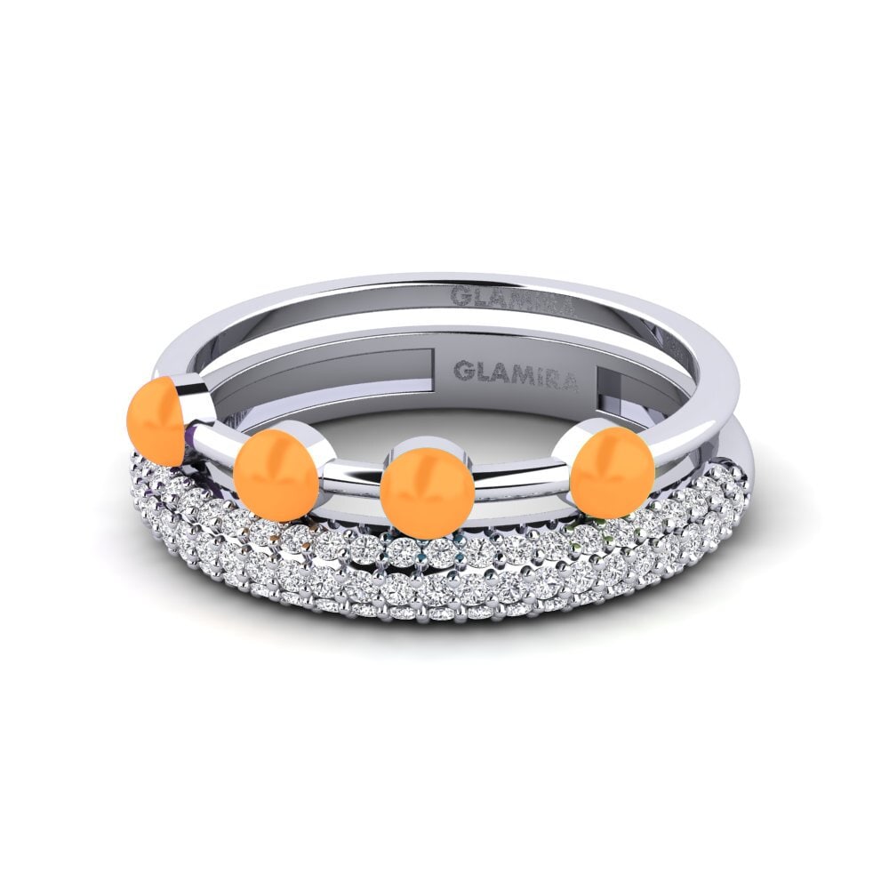 14ct White Gold Stackable Ring Vind