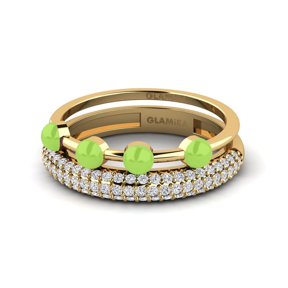 Gelbgold 585 Stapelbarer Ring Vind