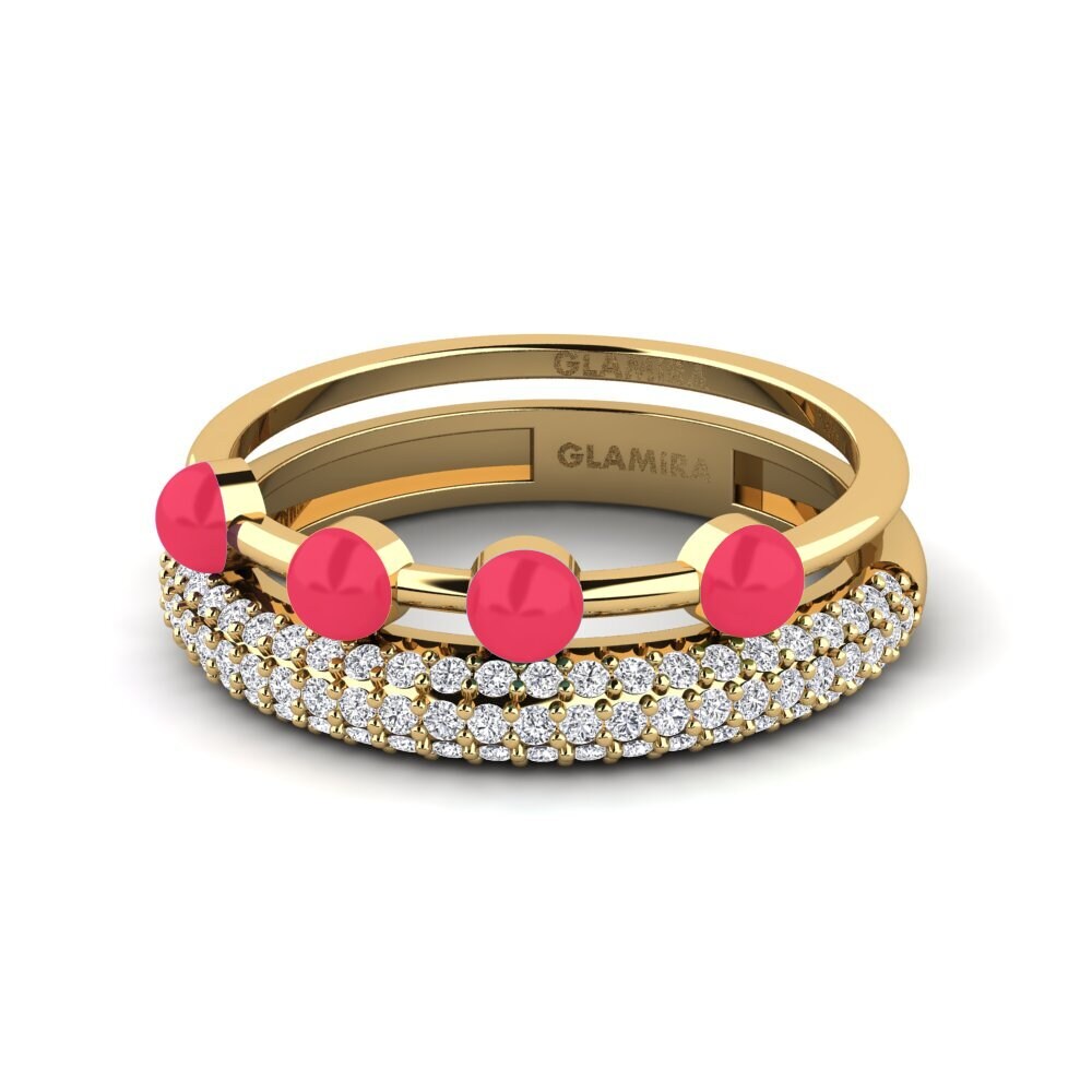 18ct Yellow Gold Stackable Ring Vind