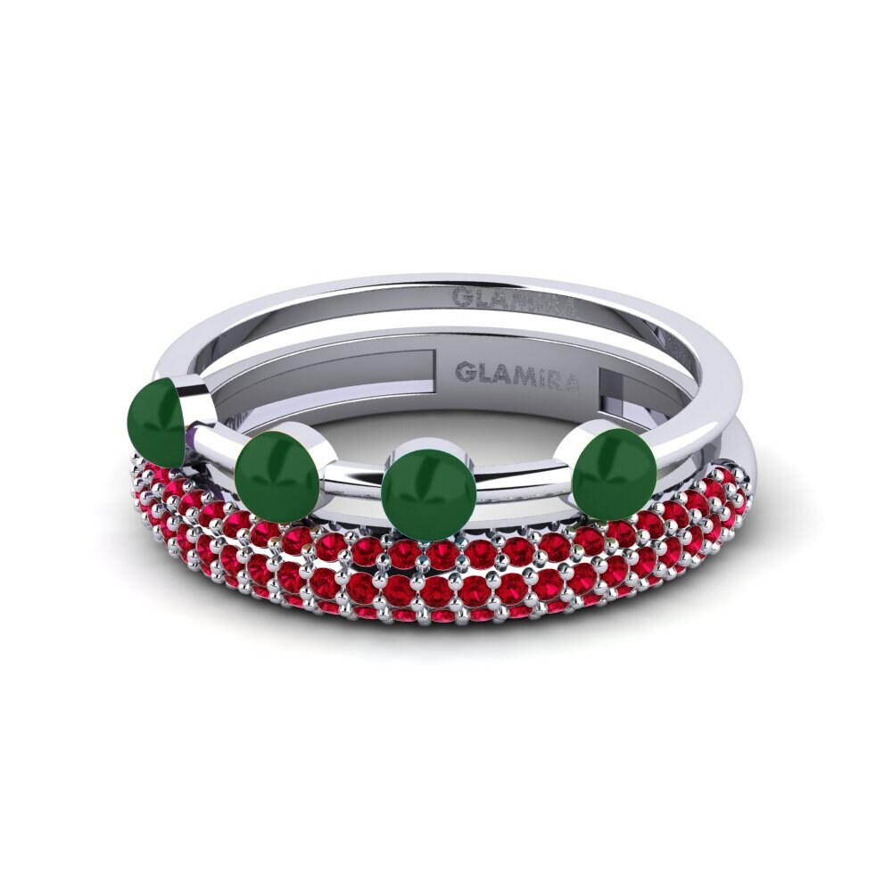 Circonita Roja Anillo apilable Vind