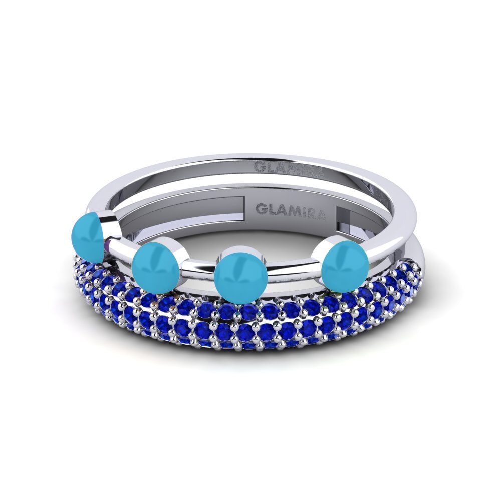 Saphir Stapelbarer Ring Vind