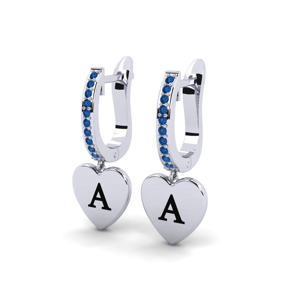 Dark Blue Zirconia Women's Earring Vingtieme - A