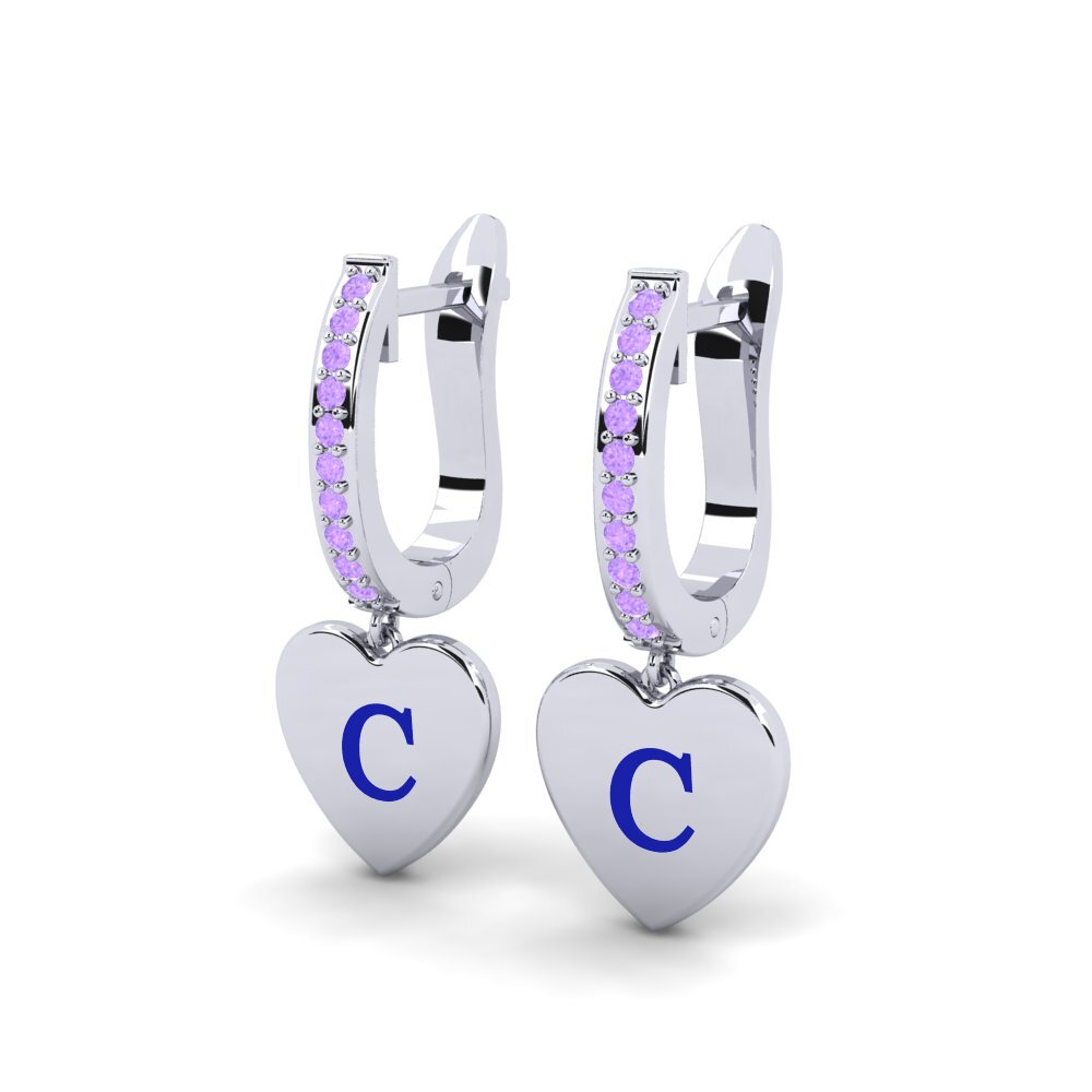 Amethyst Women's Earring Vingtieme - C
