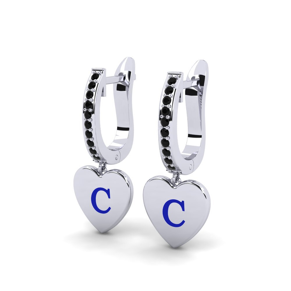 Black Sapphire Women's Earring Vingtieme - C