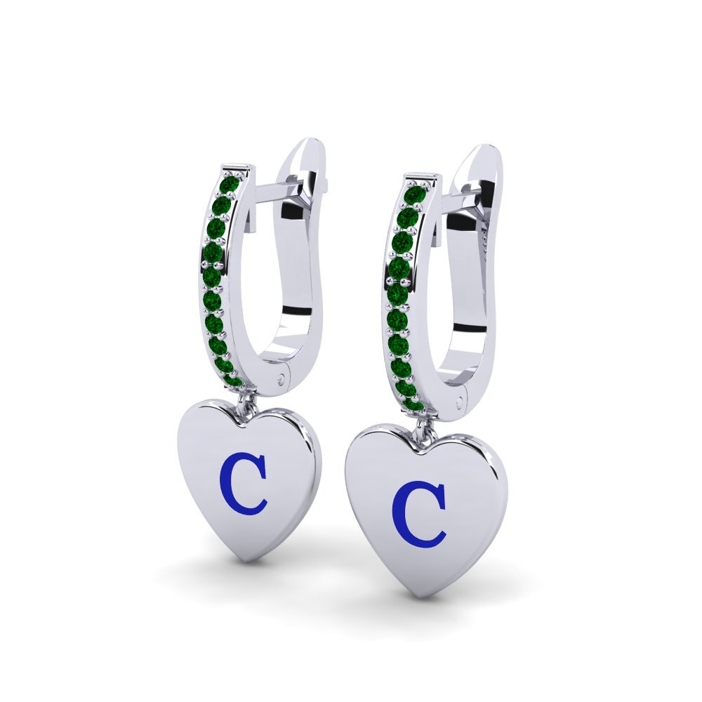 Green Zirconia Women's Earring Vingtieme - C