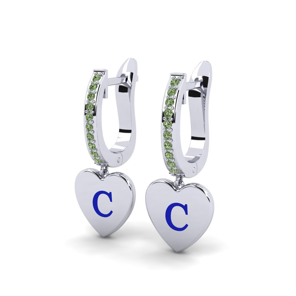 Green Diamond Women's Earring Vingtieme - C