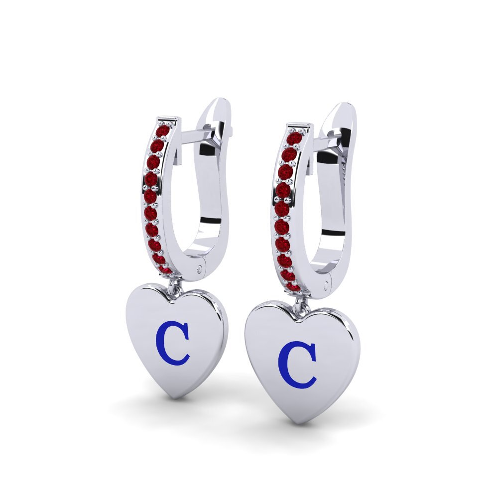 Red Zirconia Women's Earring Vingtieme - C