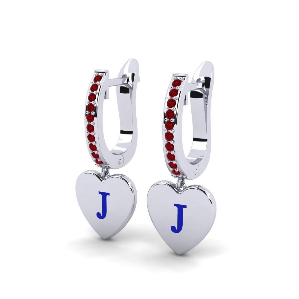 Red Zirconia Women's Earring Vingtieme - J