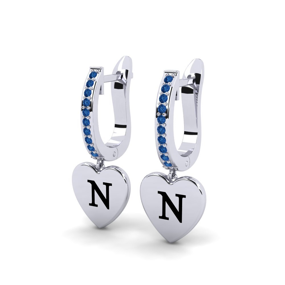 Dark Blue Zirconia Women's Earring Vingtieme - N