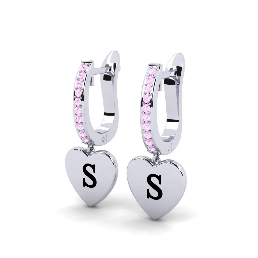 Pink Sapphire Women's Earring Vingtieme - S