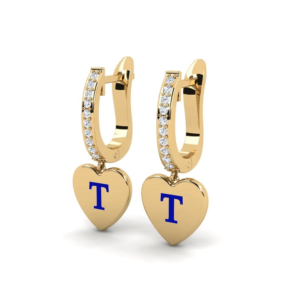 14ct Yellow Gold Women's Earring Vingtieme - T