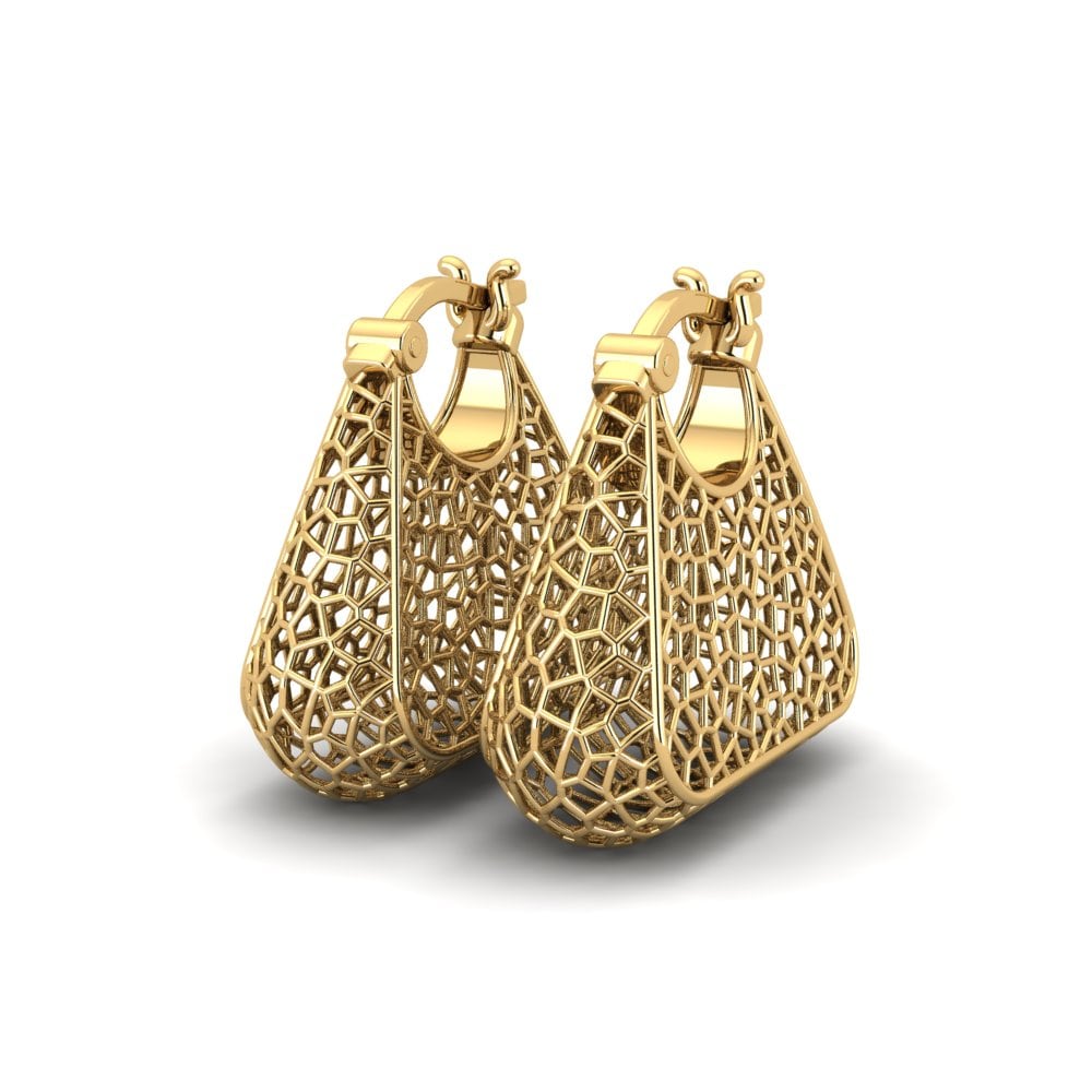 9k Oro Amarillo Pendientes Violemment