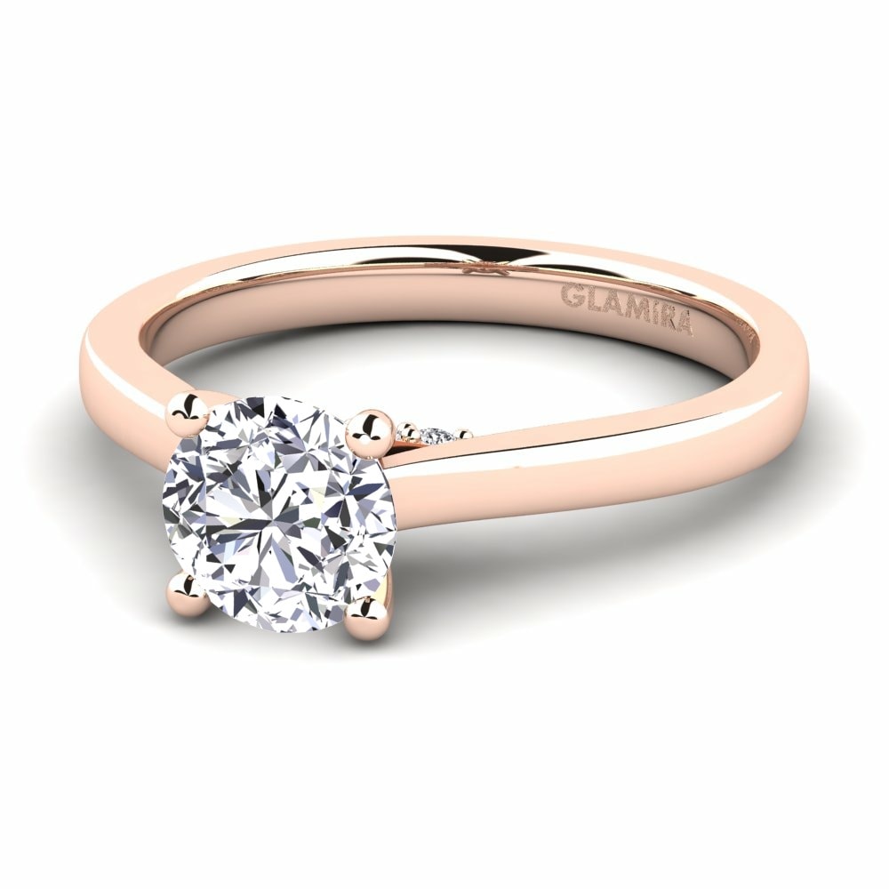 14k Rose Gold Engagement Ring Violet