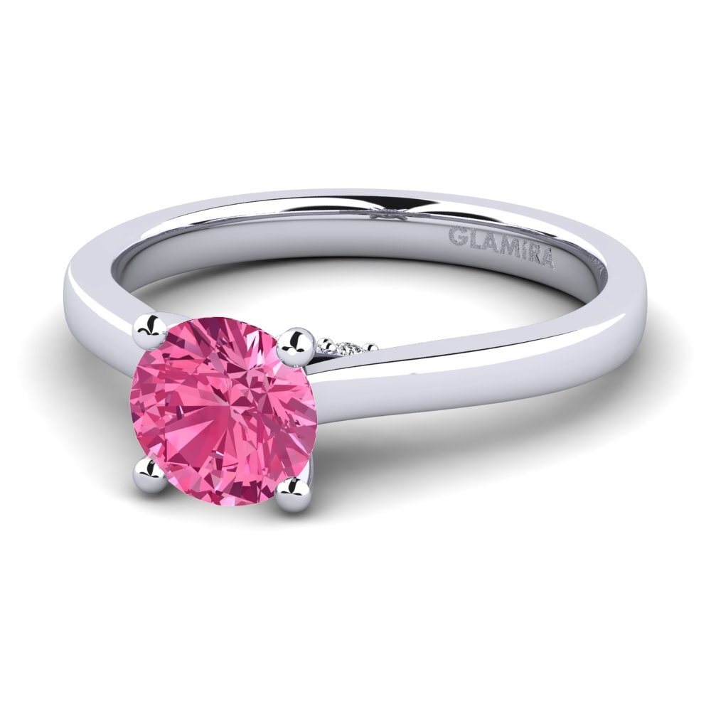 Pink Tourmaline Engagement Ring Violet