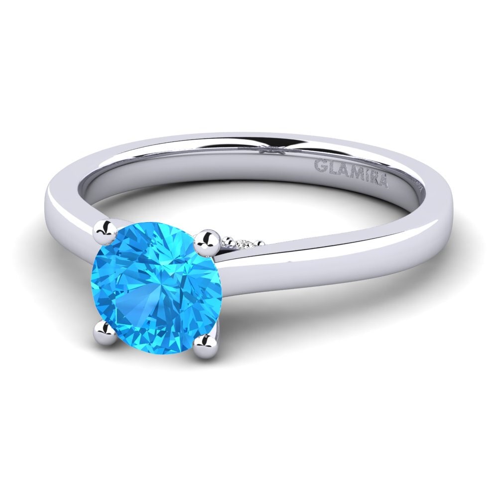 Blauer Topas Verlobungsring Violet