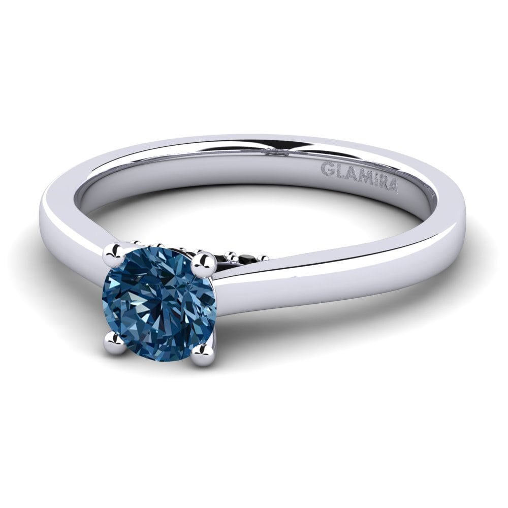 Blue Diamond Engagement Ring Violet 0.5 crt