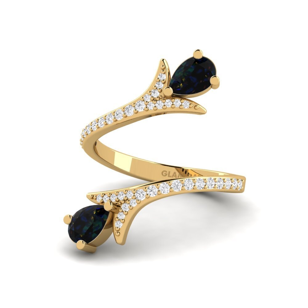 Opalo Negro SYLVIE Anillo Viridescent