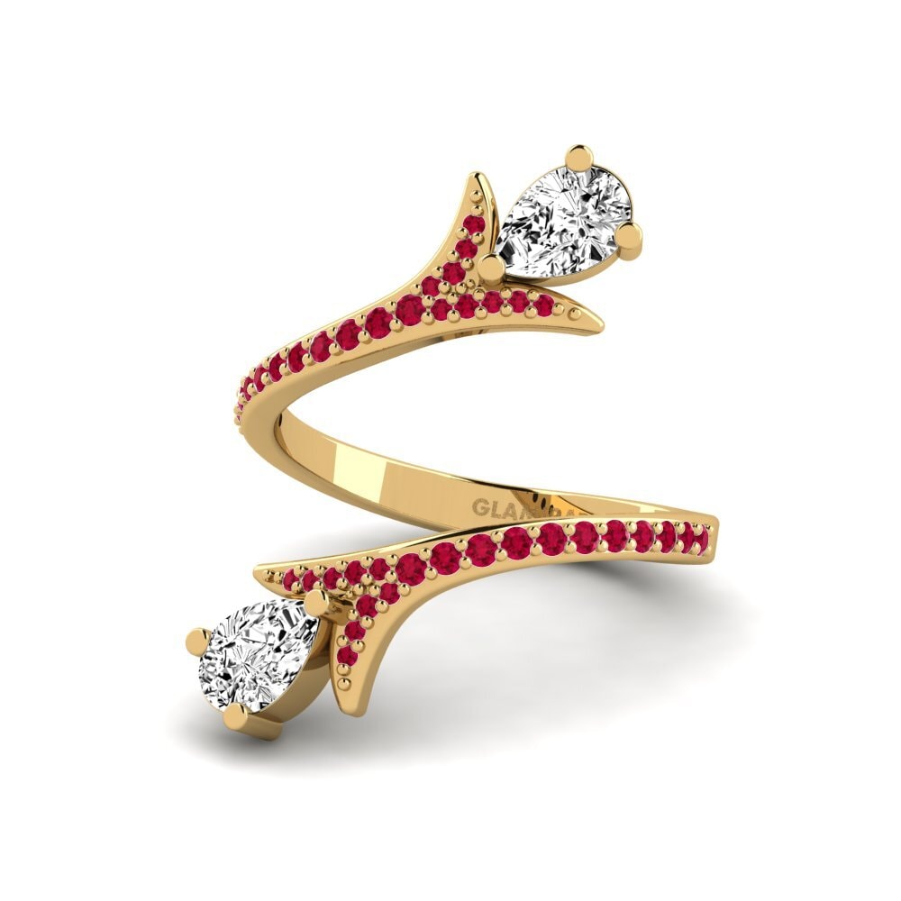 Moissanite SYLVIE Anel Viridescent