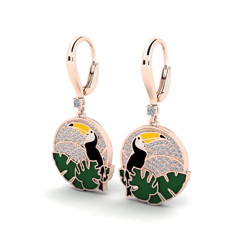 14k Oro Rosa Pendiente de mujer Virtuose
